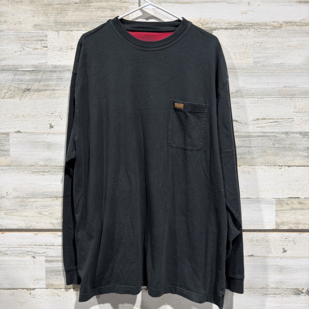 Pendleton Pocket Tee Men XXL Black Long Sleeve Cotton